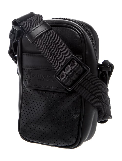 Bottega Veneta Leather Perforated Compact Messenger Bag