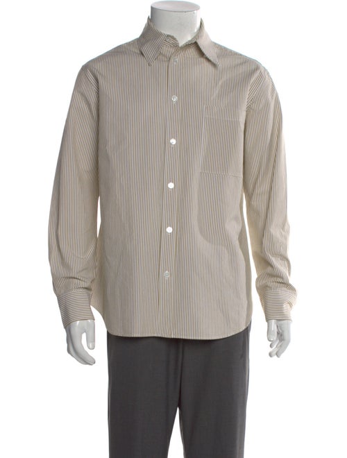 Bottega Veneta Signature Logo Striped Dress Shirt