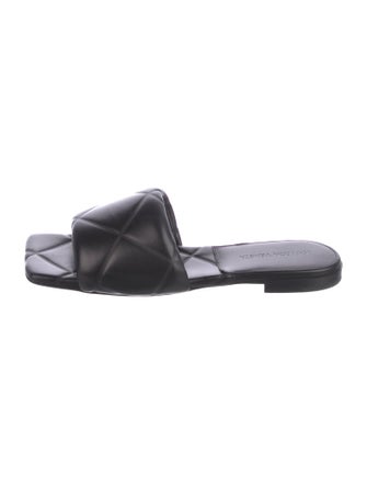 Bottega Veneta Quilted Pattern Leather Slides