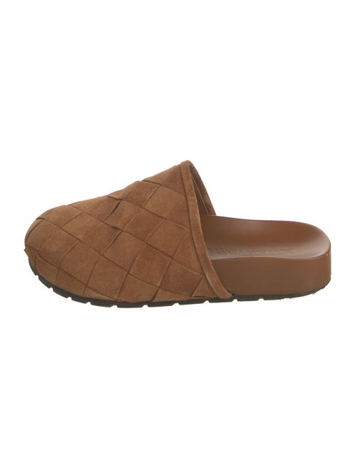Bottega Veneta Intrecciato Weave Suede Mules