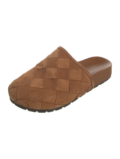 Bottega Veneta Intrecciato Weave Suede Mules