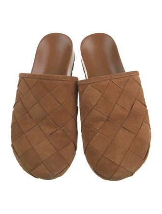 Bottega Veneta Intrecciato Weave Suede Mules