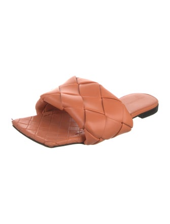 Bottega Veneta Intrecciato Weave Leather Slides