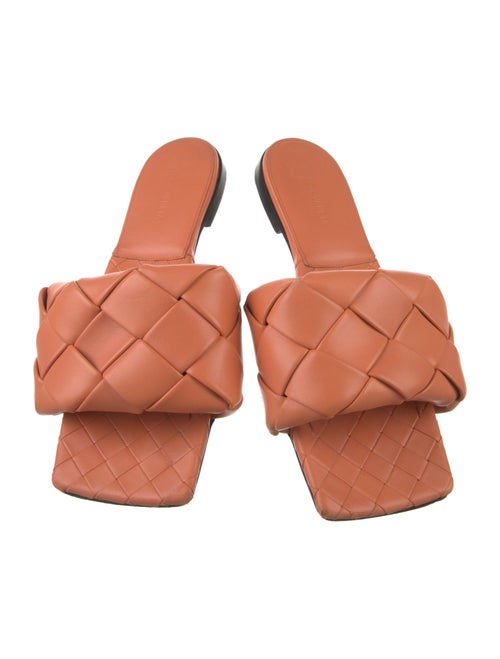 Bottega Veneta Intrecciato Weave Leather Slides