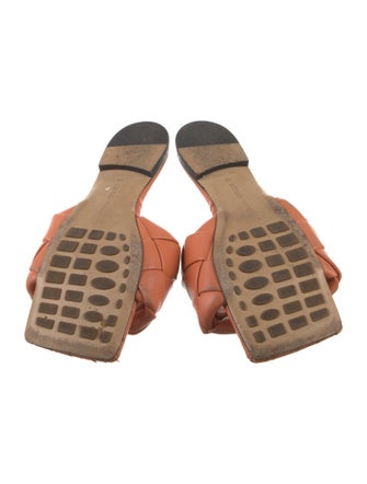 Bottega Veneta Intrecciato Weave Leather Slides