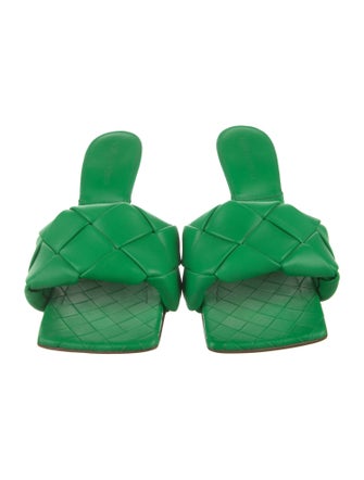 Bottega Veneta Intrecciato Weave Leather Slides