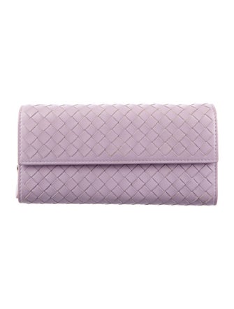 Bottega Veneta Intrecciato Weave Leather Continental Wallet