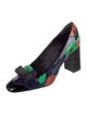 Bottega Veneta Patent Leather Printed Slingback Pumps