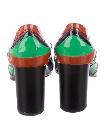 Bottega Veneta Patent Leather Printed Slingback Pumps