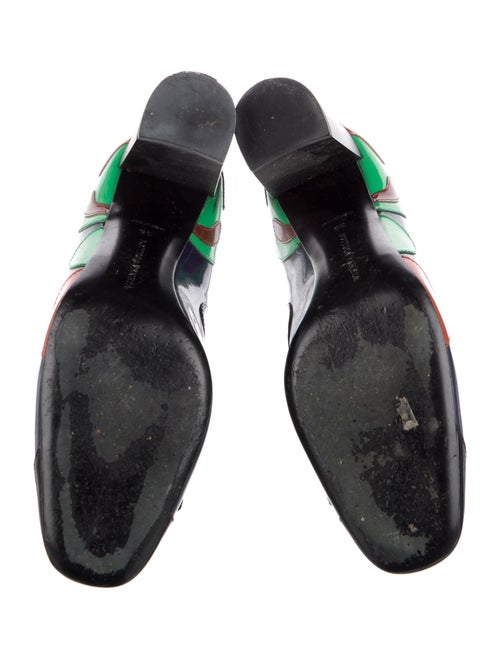 Bottega Veneta Patent Leather Printed Slingback Pumps