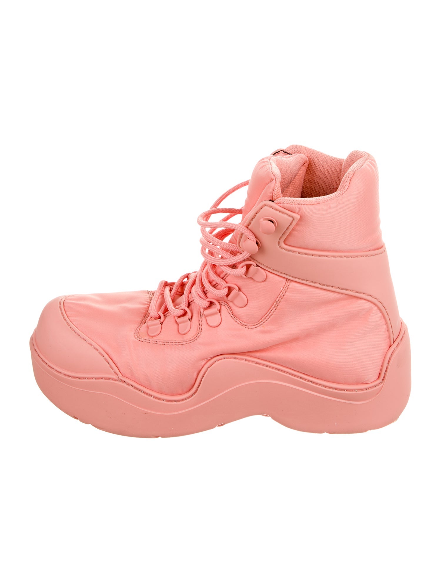 Bottega Veneta Nylon Lace-Up Boots