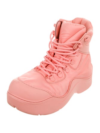 Bottega Veneta Nylon Lace-Up Boots