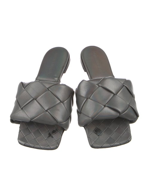 Bottega Veneta Intrecciato Weave Leather Slides