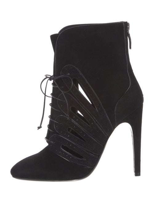 Bottega Veneta Suede Cutout Accent Lace-Up Boots