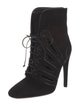 Bottega Veneta Suede Cutout Accent Lace-Up Boots