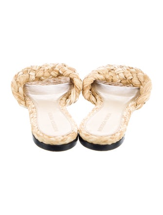 Bottega Veneta Intrecciato Weave Straw Espadrilles