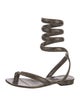 Bottega Veneta Snakeskin Animal Print Gladiator Sandals