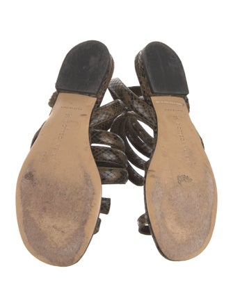 Bottega Veneta Snakeskin Animal Print Gladiator Sandals