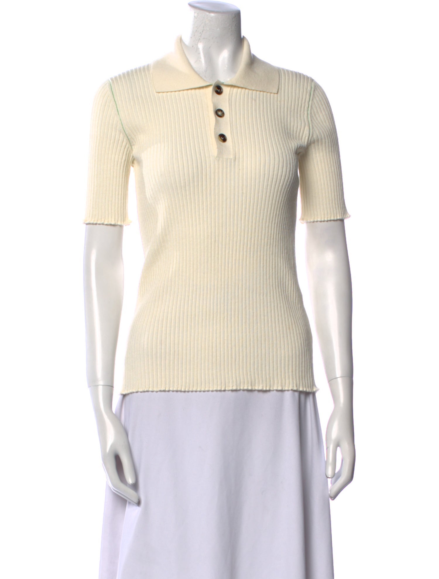 Bottega Veneta Linen Short Sleeve Polo