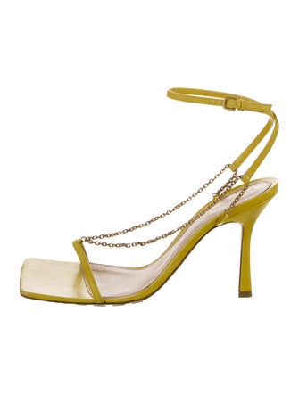 Bottega Veneta Leather Chain-Link Accents Sandals