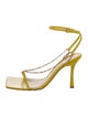 Bottega Veneta Leather Chain-Link Accents Sandals