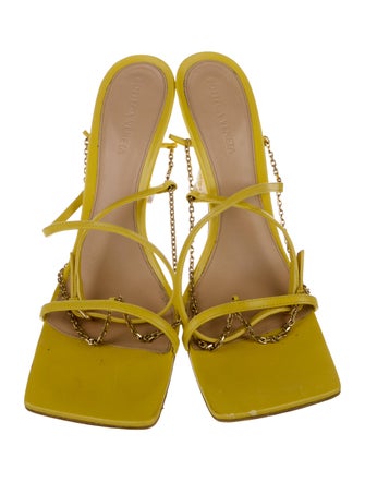 Bottega Veneta Leather Chain-Link Accents Sandals