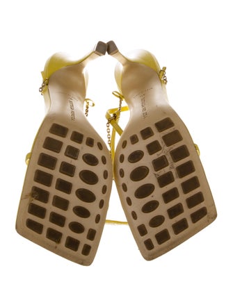 Bottega Veneta Leather Chain-Link Accents Sandals