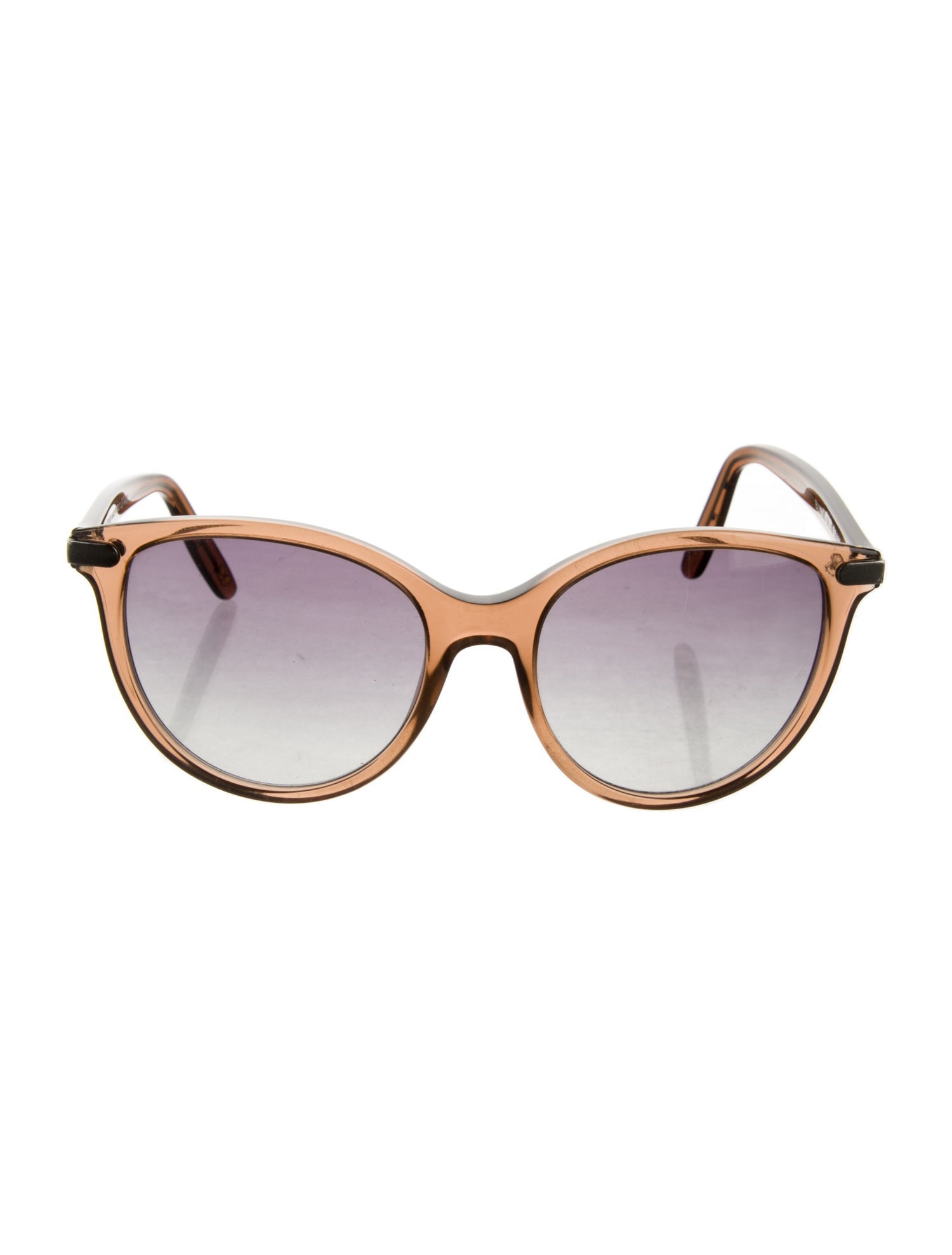 Bottega Veneta Intrecciato Weave Round Sunglasses