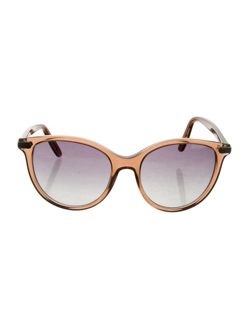 Bottega Veneta Intrecciato Weave Round Sunglasses