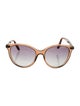 Bottega Veneta Intrecciato Weave Round Sunglasses