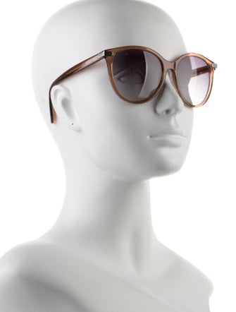 Bottega Veneta Intrecciato Weave Round Sunglasses