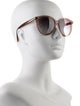 Bottega Veneta Intrecciato Weave Round Sunglasses
