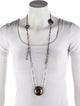 Bottega Veneta Quartz Disc Double Strand Necklace