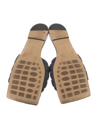 Bottega Veneta Intrecciato Weave Denim Slides