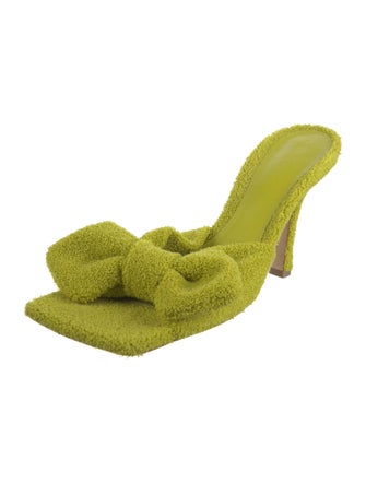 Bottega Veneta Terry Cloth Bow Accents Slides