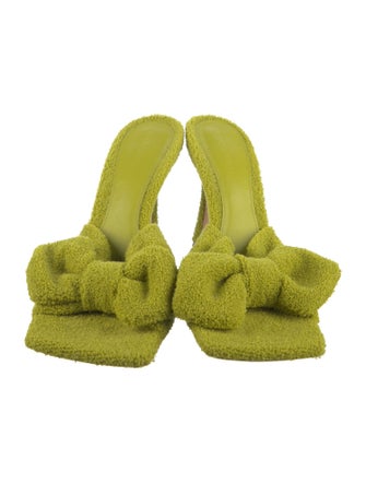 Bottega Veneta Terry Cloth Bow Accents Slides