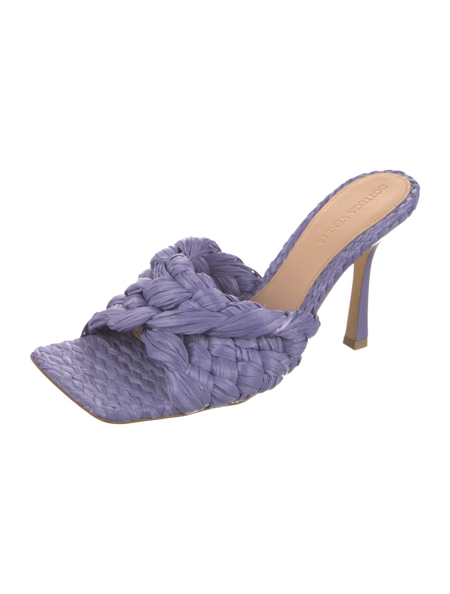 Bottega Veneta Raffia Slides