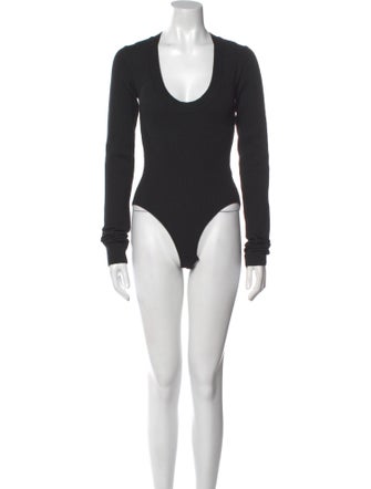 Bottega Veneta Scoop Neck Long Sleeve Bodysuit