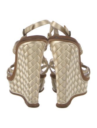 Bottega Veneta Intrecciato Weave Satin Slingback Pumps
