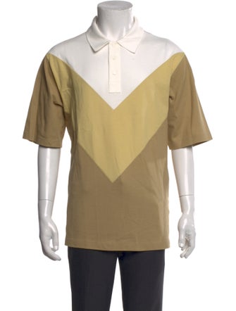 Bottega Veneta Colorblock Pattern Collar Polo Shirt