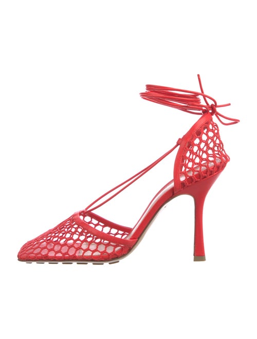 Bottega Veneta Leather Mesh Accents D'Orsay Pumps