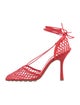 Bottega Veneta Leather Mesh Accents D'Orsay Pumps
