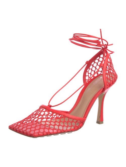 Bottega Veneta Leather Mesh Accents D'Orsay Pumps