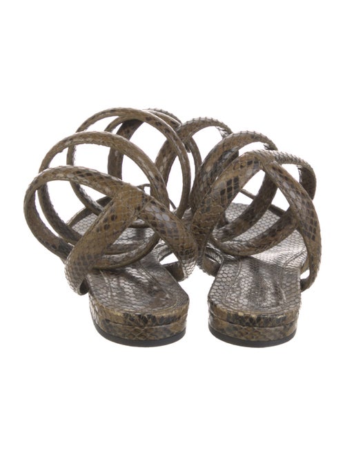 Bottega Veneta Snakeskin Animal Print Gladiator Sandals