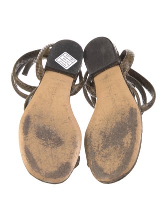 Bottega Veneta Snakeskin Animal Print Gladiator Sandals