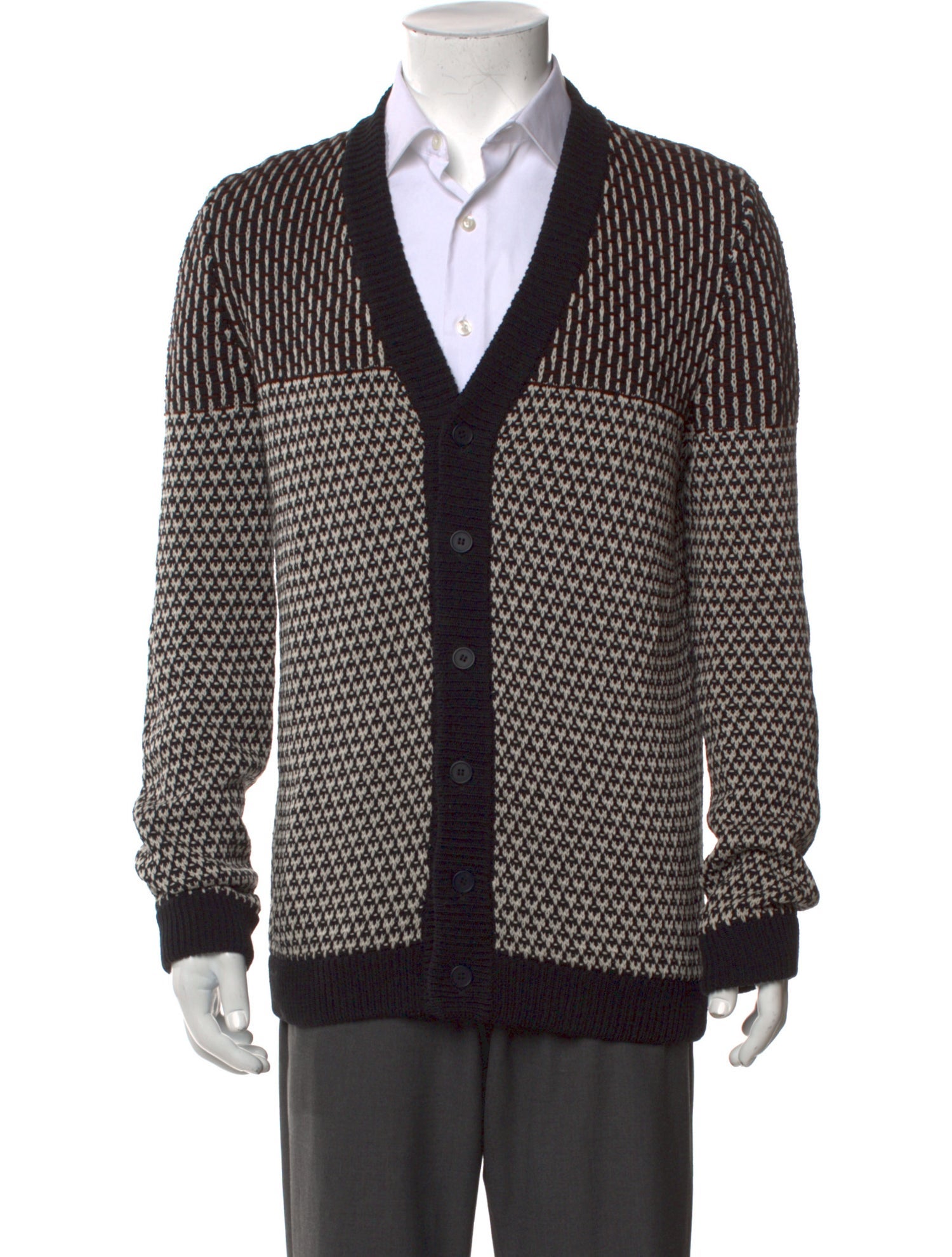 Bottega Veneta Printed V-Neck Cardigan