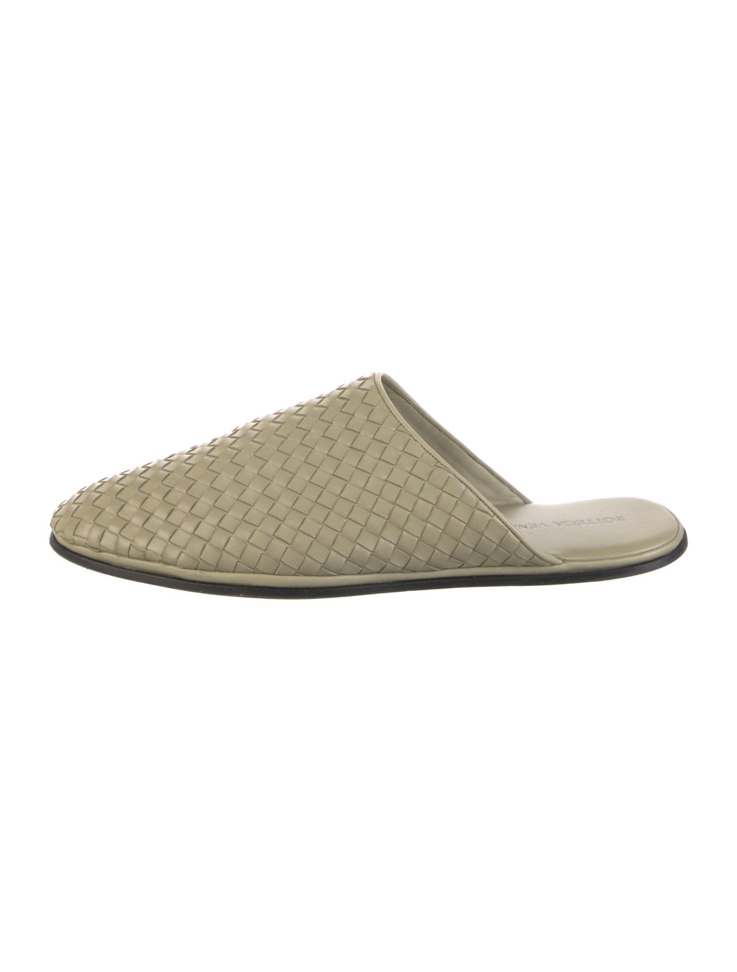 Bottega Veneta Intrecciato Weave Leather Slides
