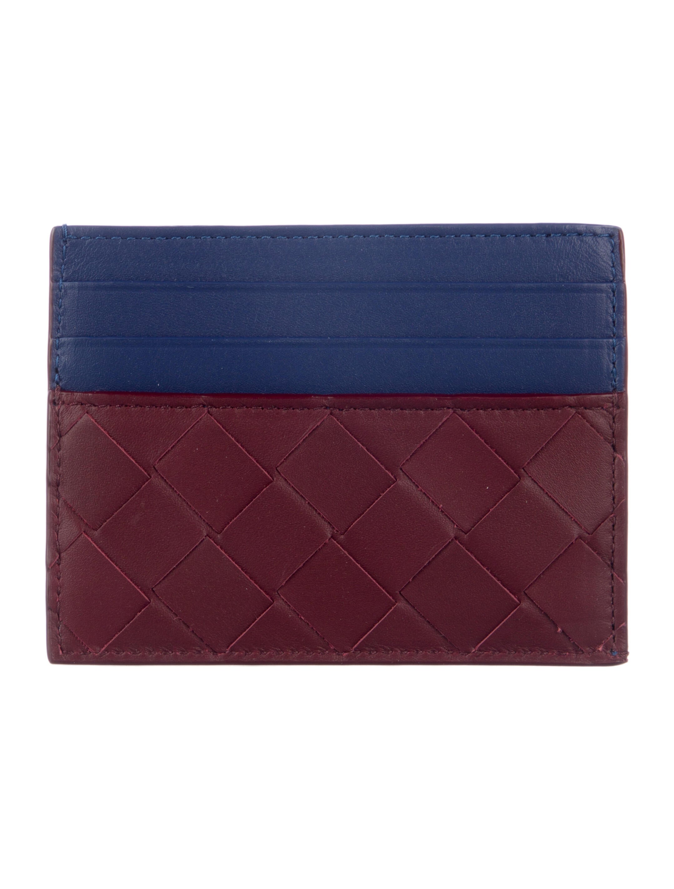 Bottega Veneta Intrecciato Weave Leather Card Holder
