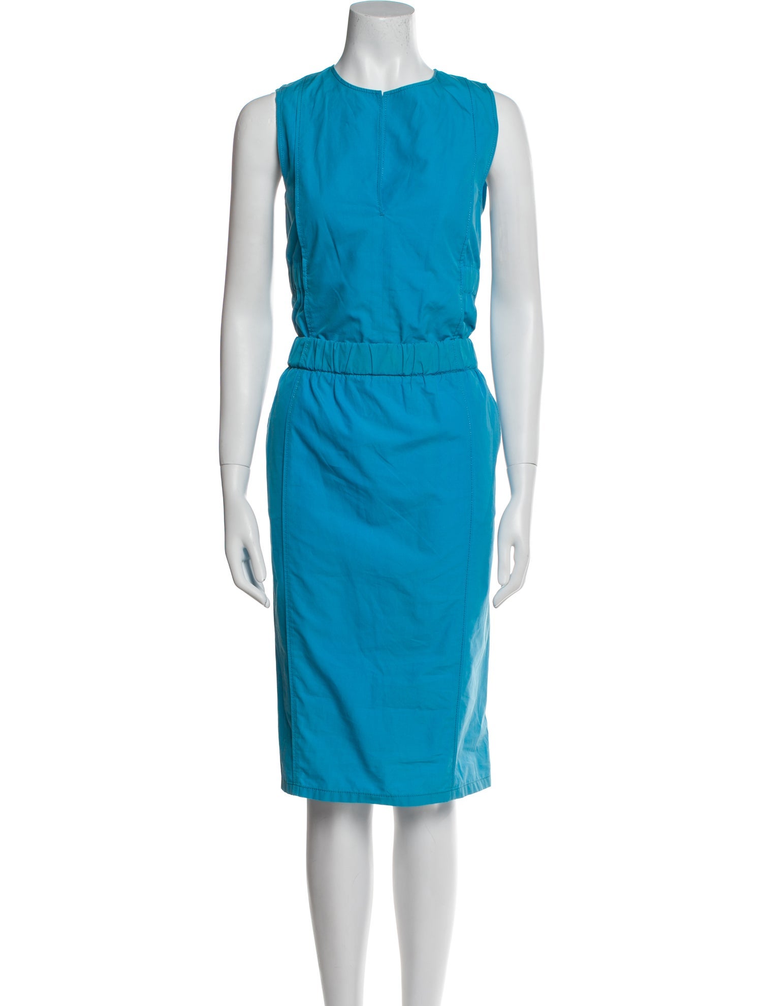 Bottega Veneta Crew Neck Midi Length Dress