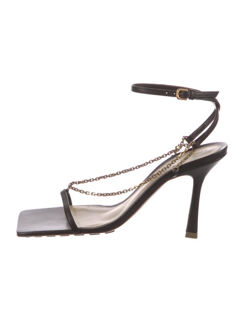 Bottega Veneta Leather Chain-Link Accents Sandals